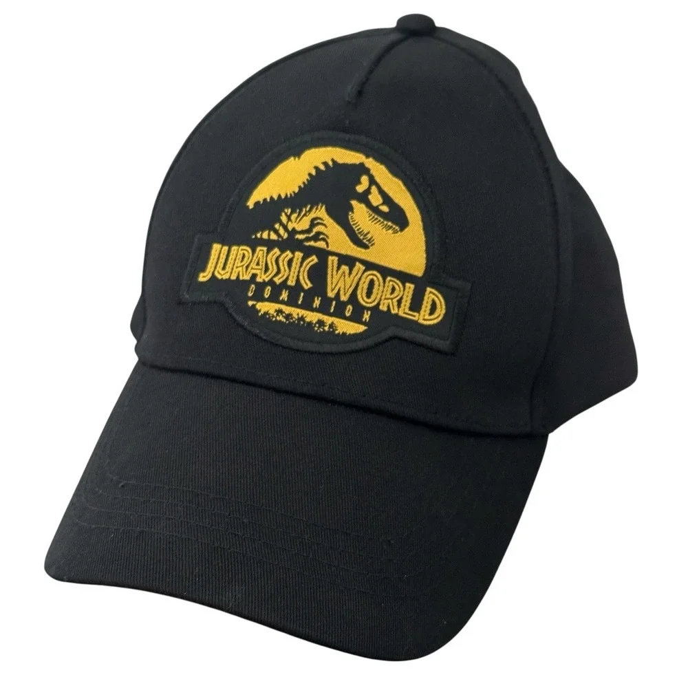 Jurassic World Dominion Hat Black Baseball Cap Movie Promo‎ NWT Adjustable